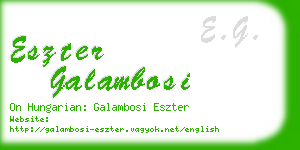 eszter galambosi business card